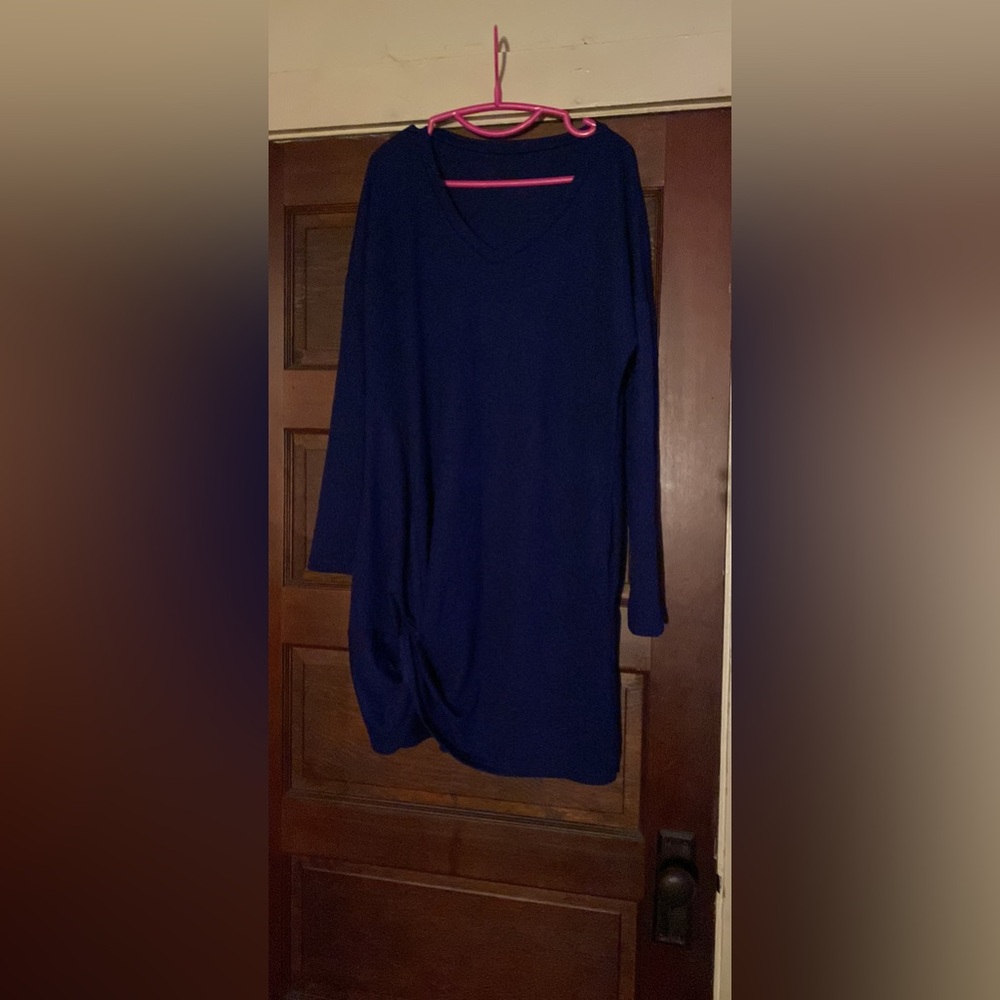 NEW blue XL sweater dress